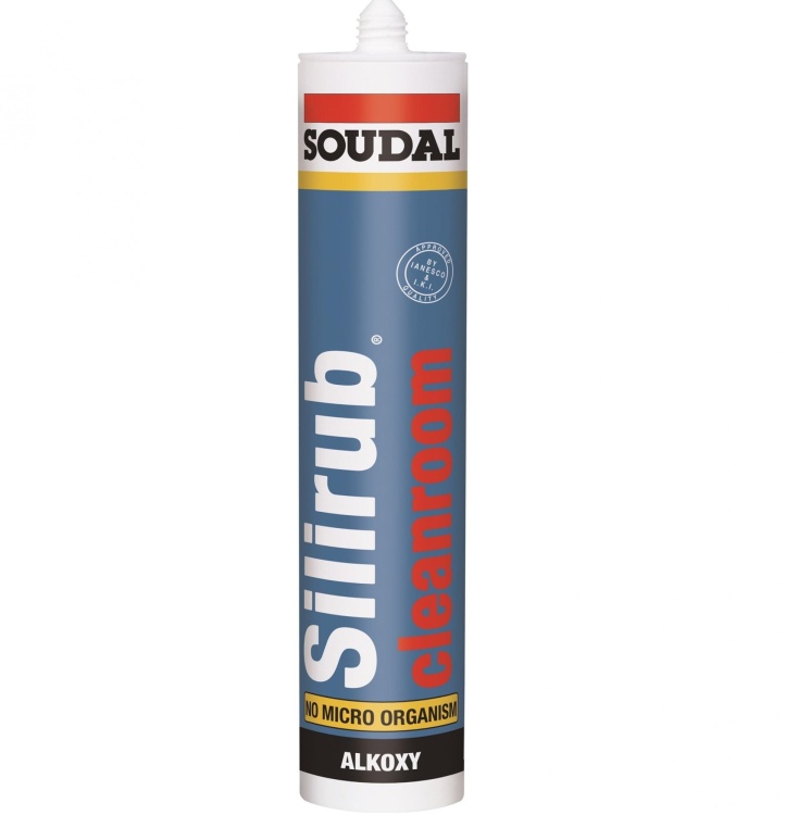 Soudal Герметик силикон. Силируб Клинрум белый (для "чистых комнат") 15*310мл